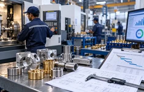Production and manufacturing operations with CNC machines and precision-engineered metal components at Princy Industries